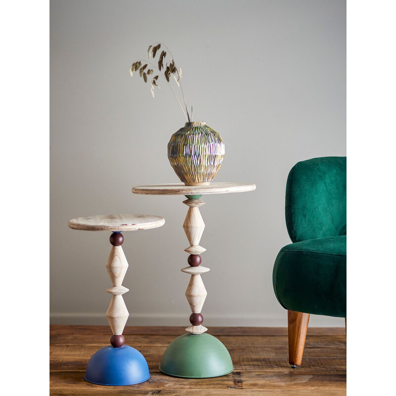 Bloomingville-collectie Mannelli Side Table, Green, Firwood