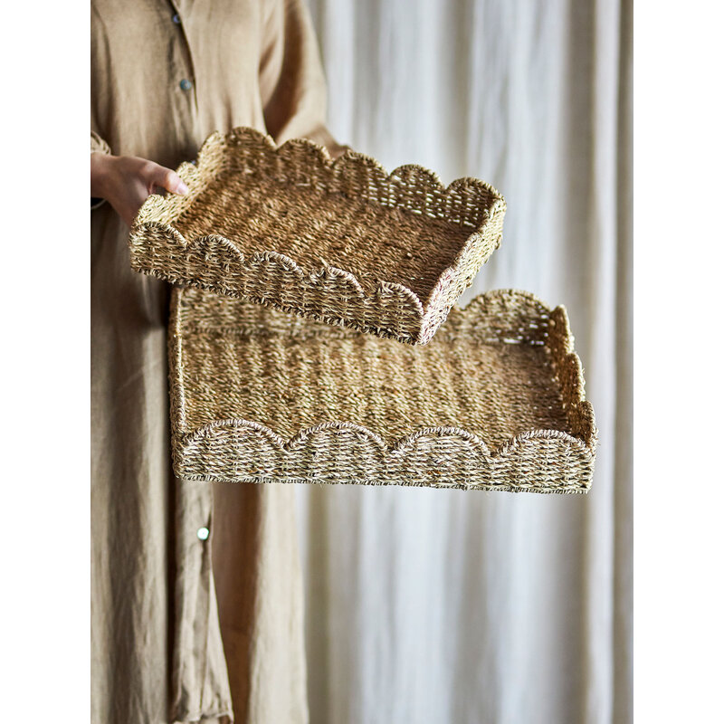 Bloomingville-collectie Brea Serving Tray, Nature, Seagrass