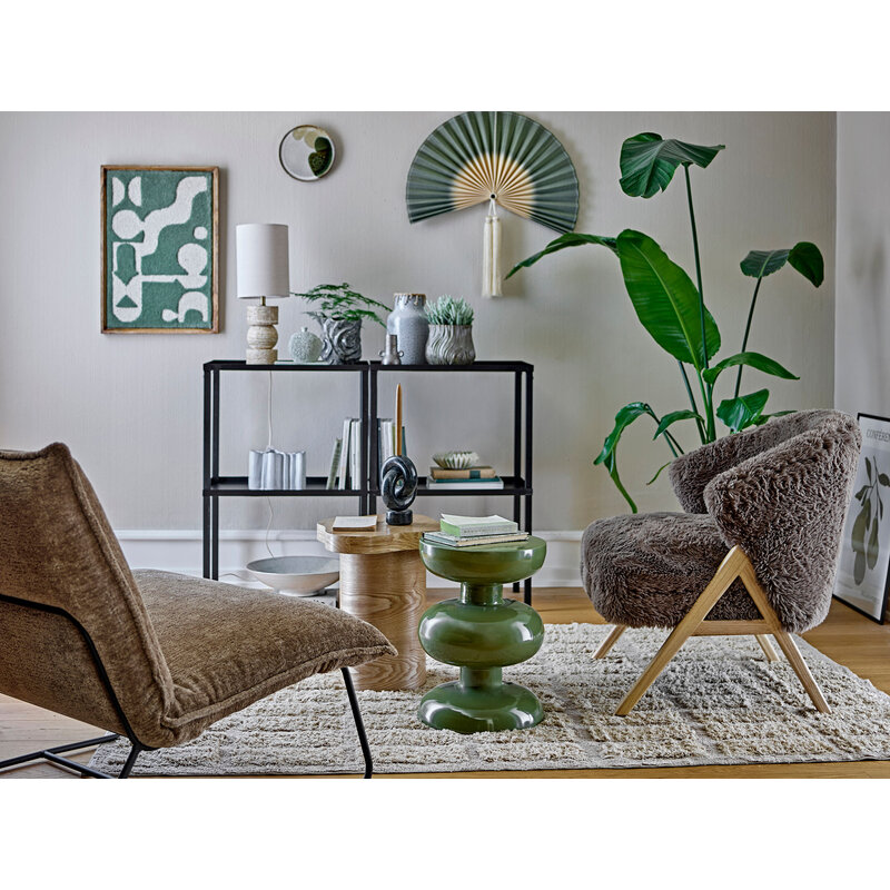 Bloomingville-collectie Camino Lounge Chair, Brown, FSC®100%, Rubberwood