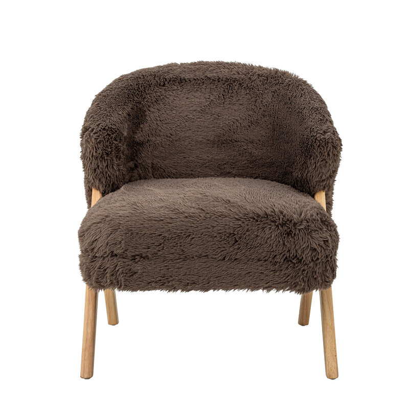 Bloomingville-collectie Camino Lounge Chair, Brown, FSC®100%, Rubberwood