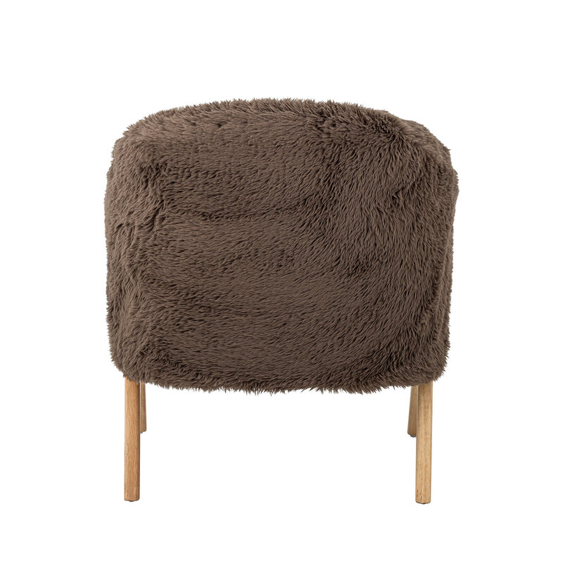 Bloomingville-collectie Camino loungestoel bruin FSC®100% rubberhout