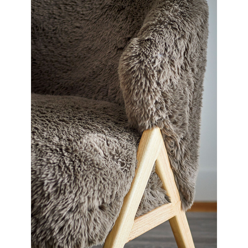 Bloomingville-collectie Camino Lounge Chair, Brown, FSC®100%, Rubberwood