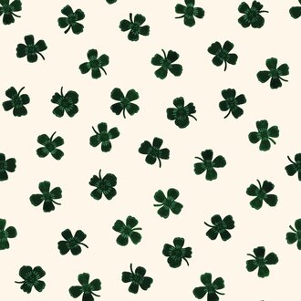Meet Me at the Wall Behang Lucky Clover - Green - Joelle Wehkamp