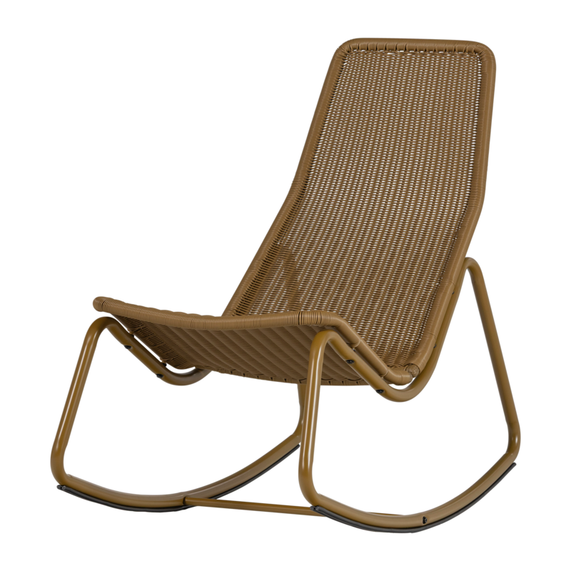 WOOOD-collectie Tom Tuin Schommelstoel Honinggeel