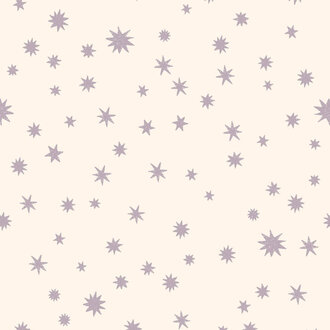Meet Me at the Wall Kinderbehang Starry Night - Creme & Lilac - Joelle Wehkamp