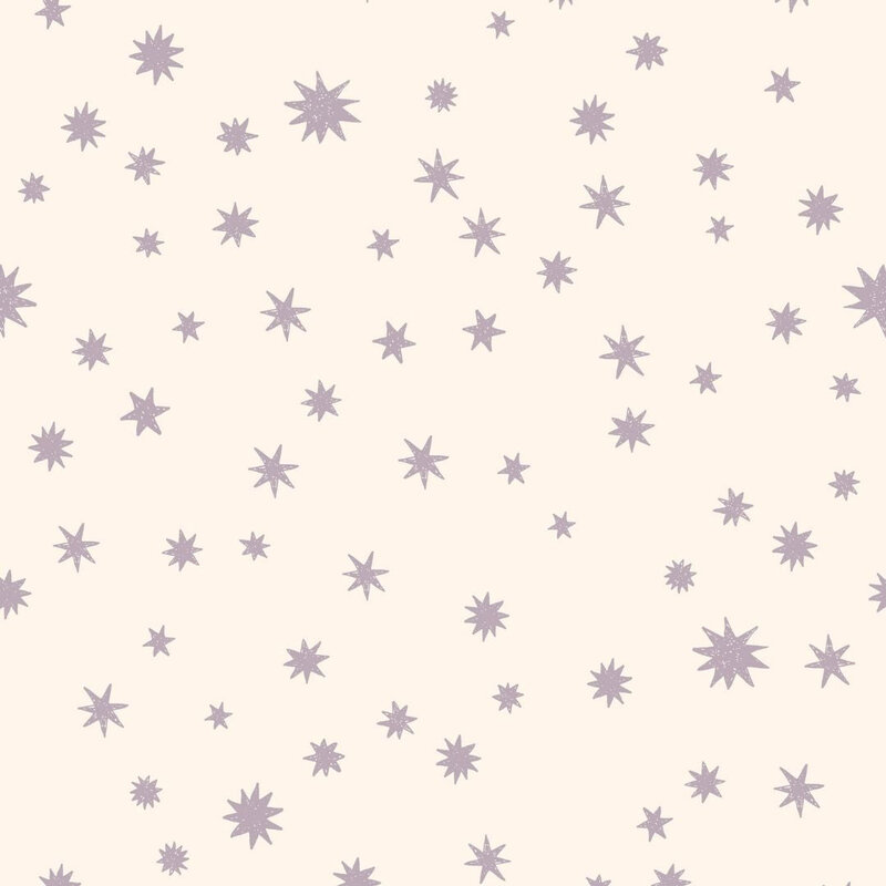 Meet Me at the Wall-collectie Kinderbehang Starry Night - Creme & Lilac - Joelle Wehkamp