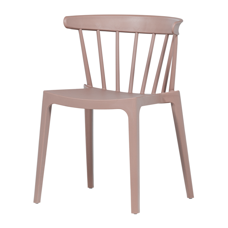 WOOOD-collectie Bliss Garden Chair with Spindles Plastic Salmon Pink (Set of 2)