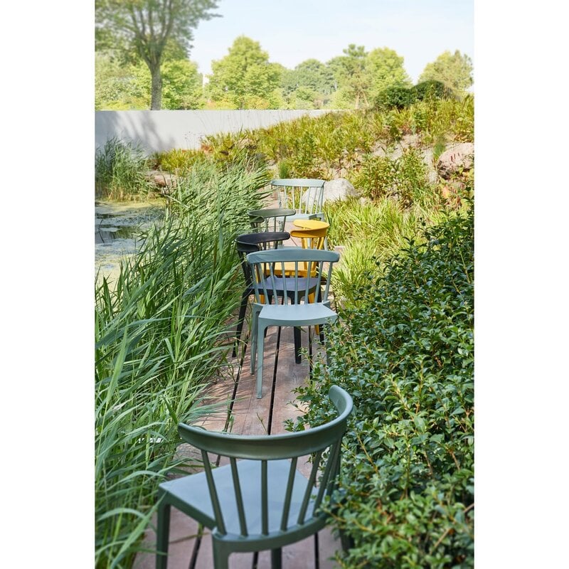 WOOOD-collectie Bliss Tuinstoel Met Spijlen Kunststof Army Groen (Set Of 2)