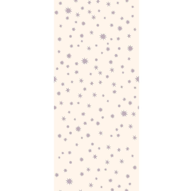 Meet Me at the Wall-collectie Kinderbehang Meet me at the Wall - Starry Night - Creme & Lilac - Joëlle Wehkamp