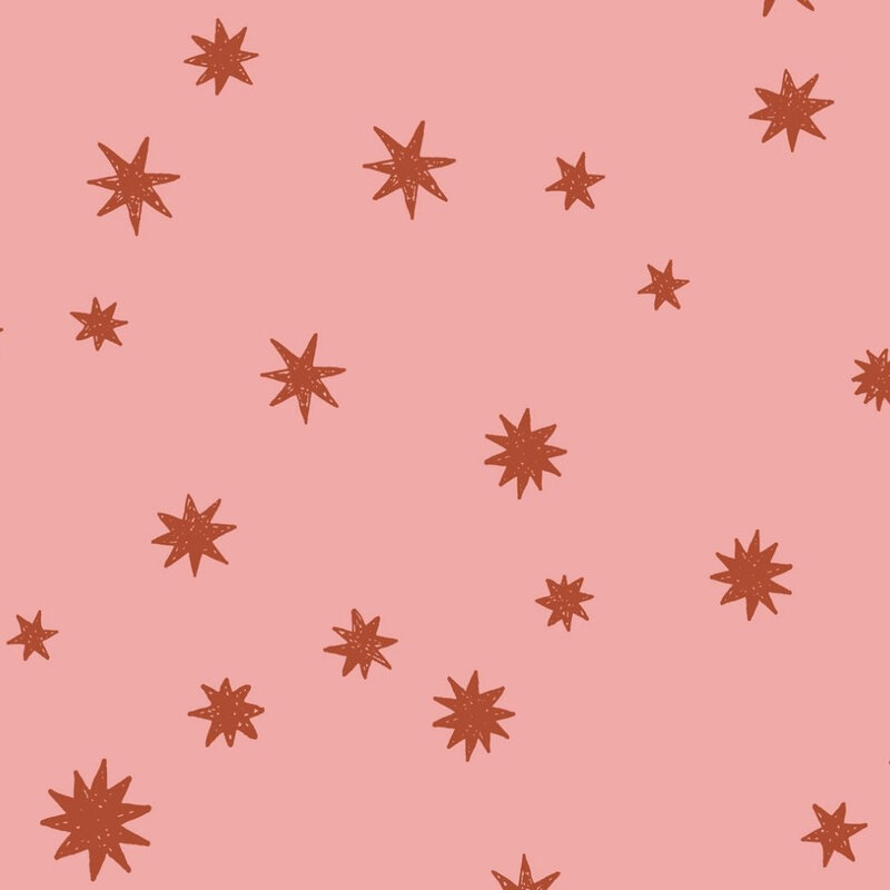 Meet Me at the Wall-collectie Kinderbehang Meet me at the Wall - Starry Night - Pink - Joëlle Wehkamp