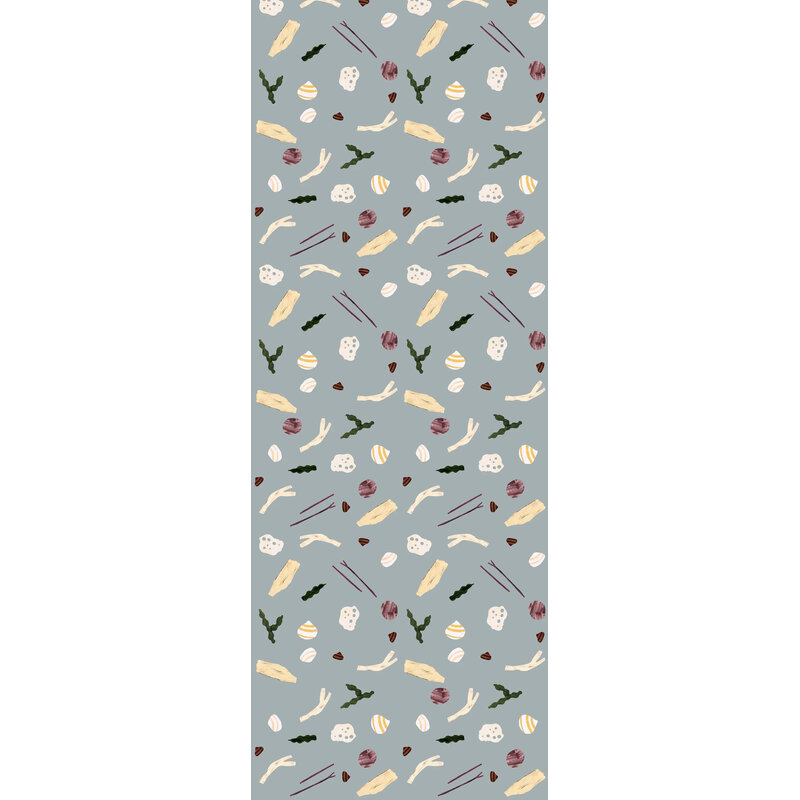 Meet Me at the Wall-collectie Behang Sea and Shells Steel Blue - Lotte Dirks