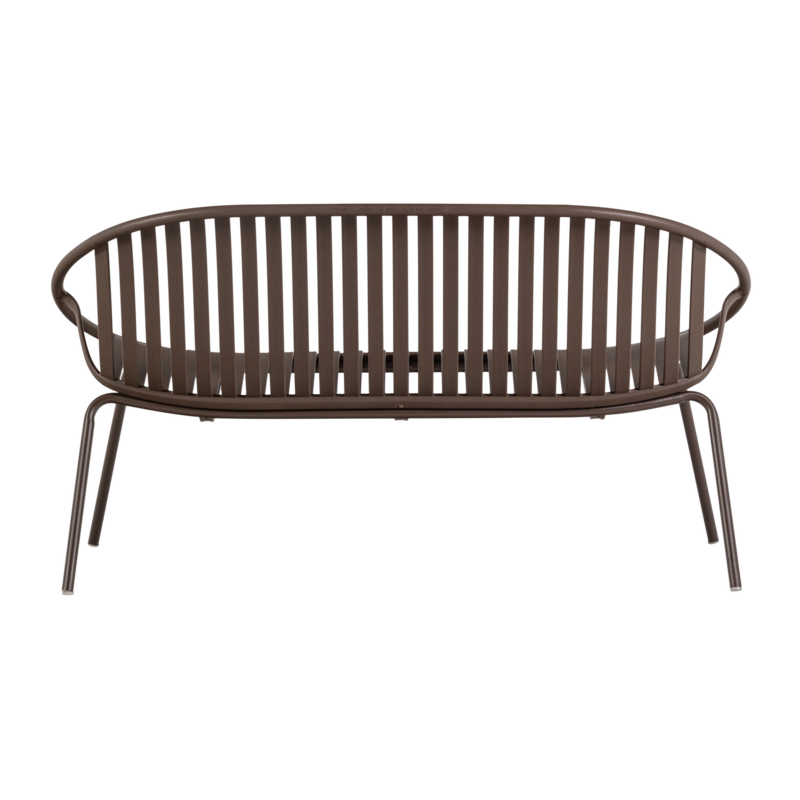 WOOOD-collectie Bruce Garden 2-Seater Bench PP/Metal Purple/Brown