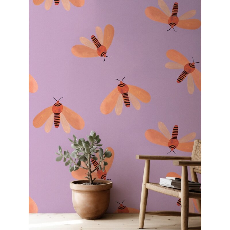 Meet Me at the Wall-collectie Behang Moth Spring - Aniek Bartels