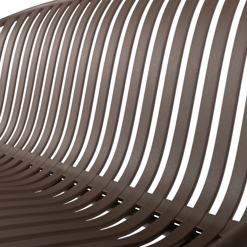 WOOOD-collectie Bruce Garden 2-Seater Bench PP/Metal Purple/Brown