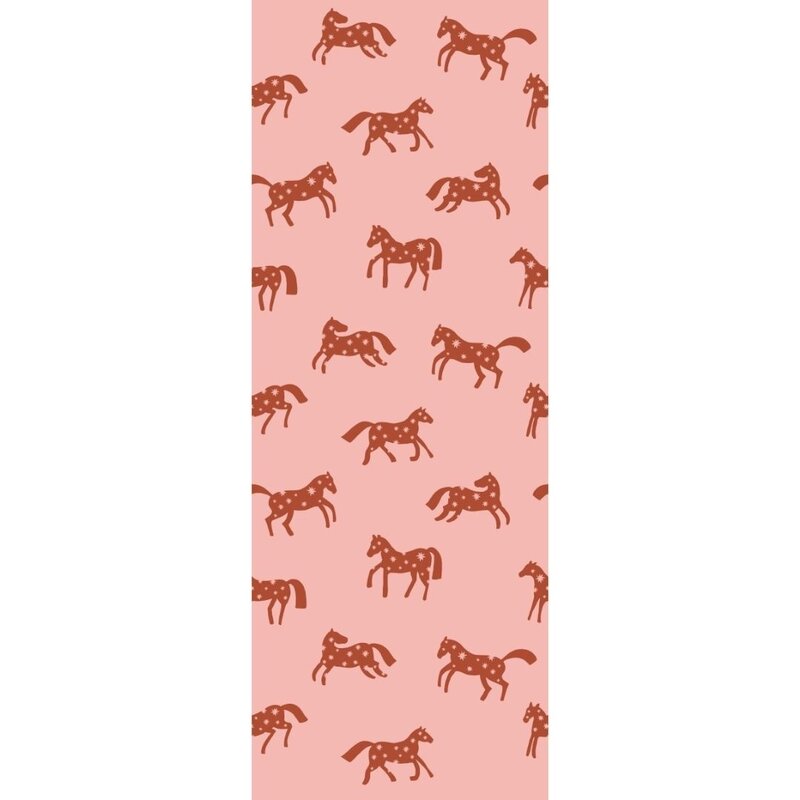 Meet Me at the Wall-collectie Behang Magic Horses - Pink - Joelle Wehkamp