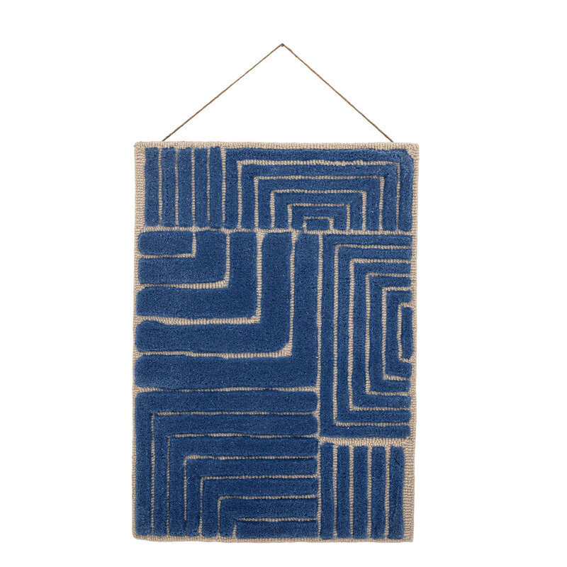 Bloomingville-collectie Velva Wall Decor, Blue, Wool OEKO-TEX®