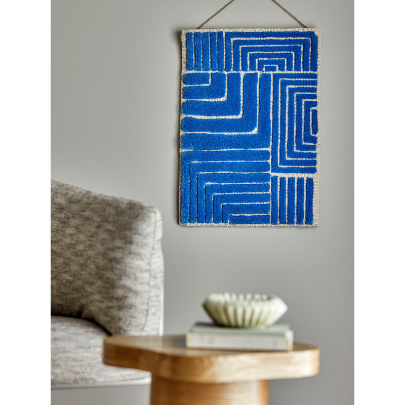 Bloomingville-collectie Velva Wanddecoratie Blauw Wol OEKO-TEX®