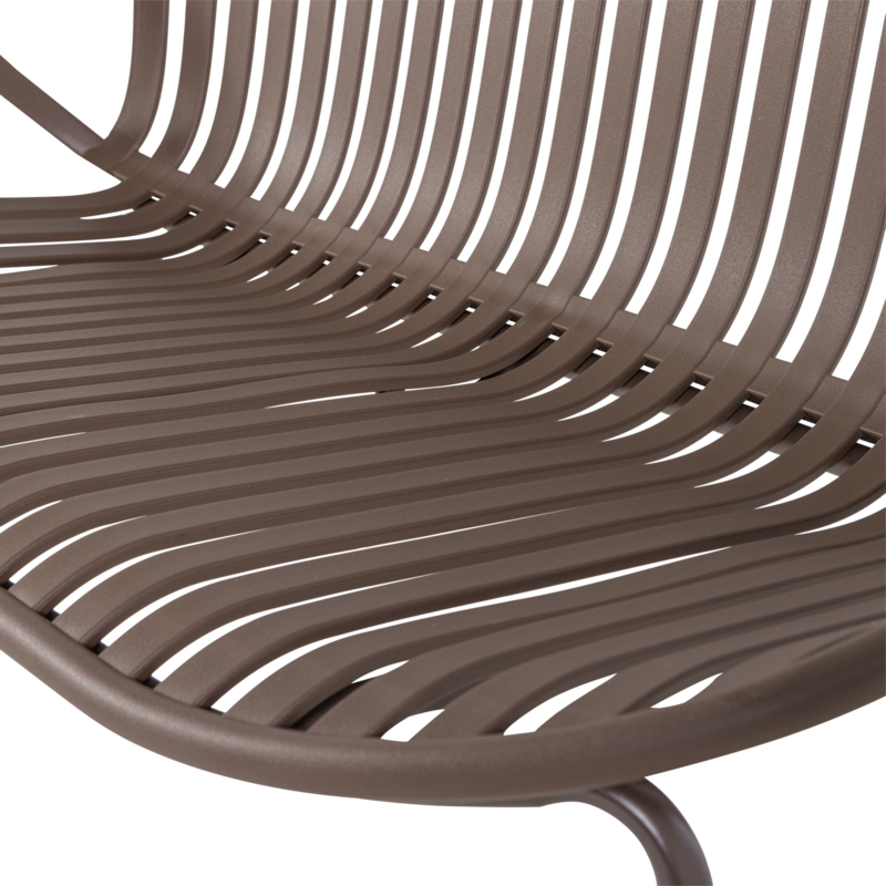 WOOOD-collectie Bruce Garden 2-Seater Bench PP/Metal Purple/Brown