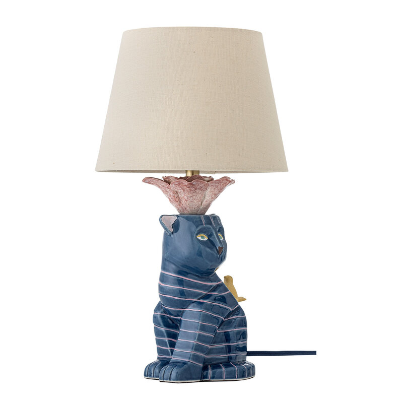 Bloomingville-collectie Eri Table lamp, Blue, Stoneware
