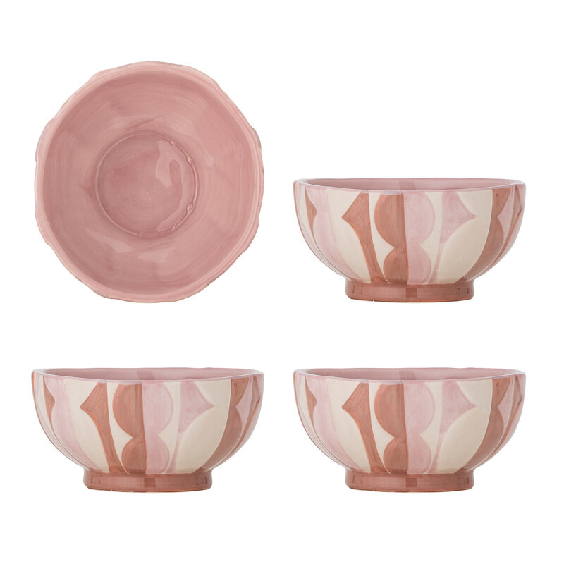 Bloomingville-collectie Saul Kom Roze aardewerk