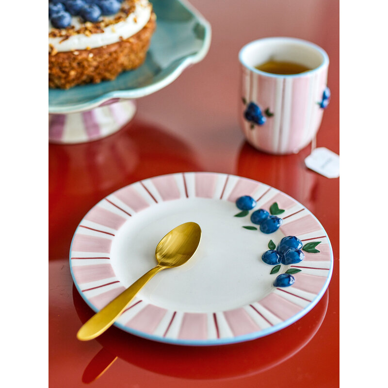 Bloomingville-collectie Bord Carry  Roze aardewerk