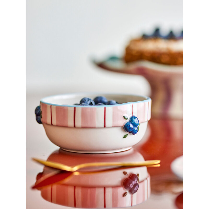 Bloomingville-collectie Kom Carry  Roze aardewerk