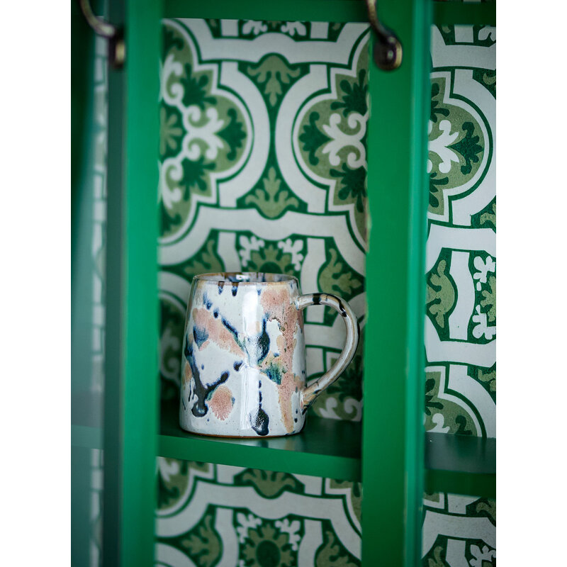 Bloomingville-collectie Winnie Mok multicolour aardewerk zwart, roze en groen