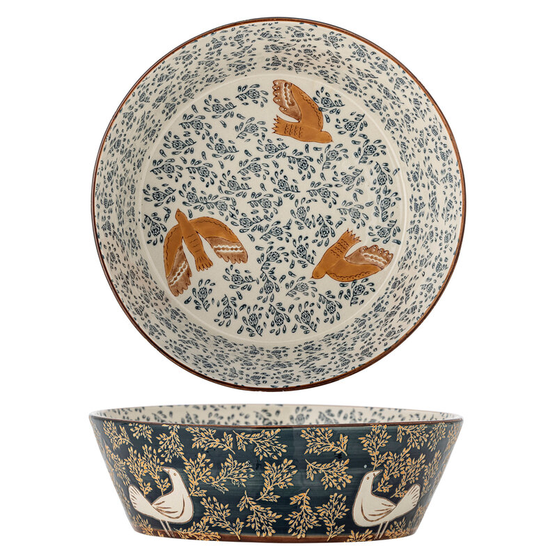 Bloomingville-collectie Hezha Bowl, Blue, Stoneware