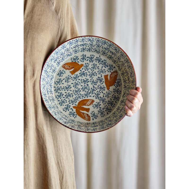 Bloomingville-collectie Hezha Bowl, Blue, Stoneware