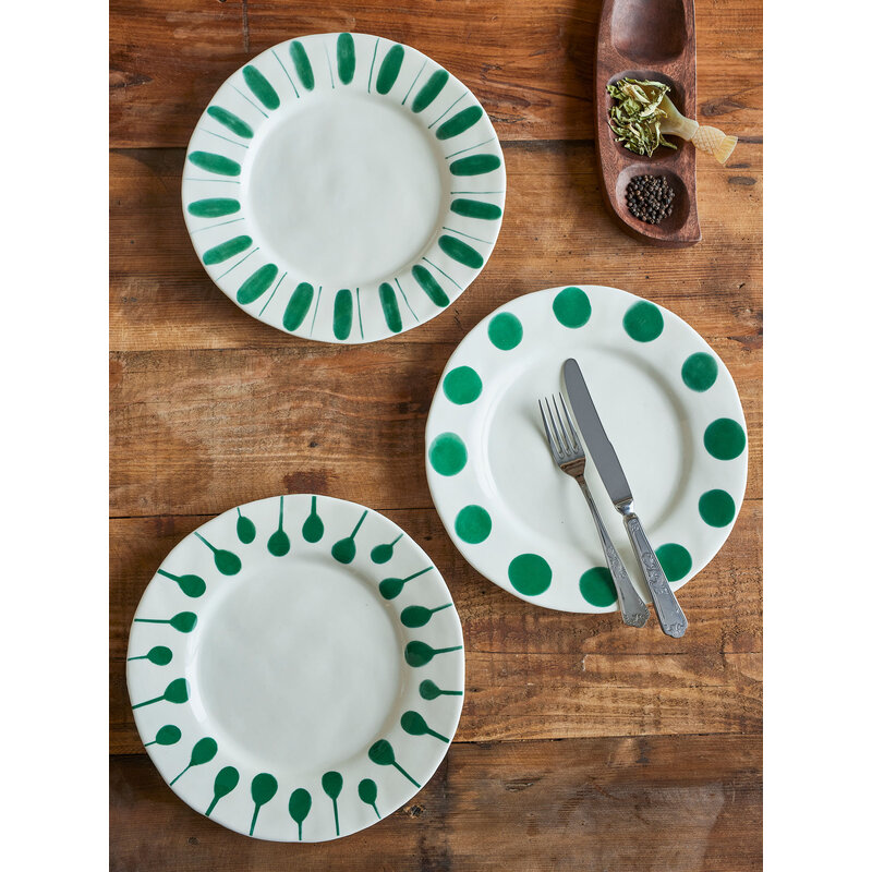 Bloomingville-collectie Linora Bord Groen aardewerk