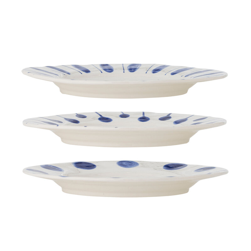 Bloomingville-collectie Linora Bord Blauw aardewerk