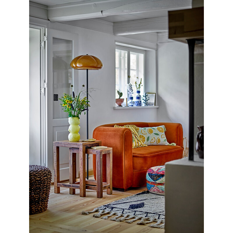 Bloomingville-collectie Kinoko Vloerlamp Geel Metaal