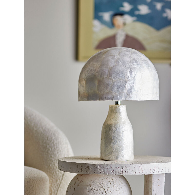 Bloomingville-collectie Adria tafellamp Naturel Parelmoer