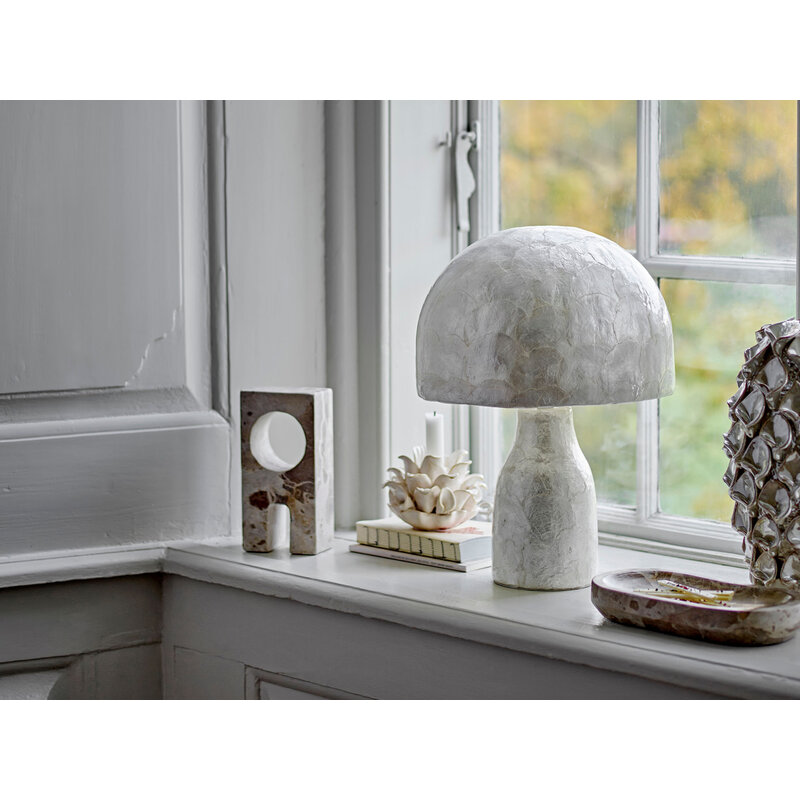 Bloomingville-collectie Adria tafellamp Naturel Parelmoer