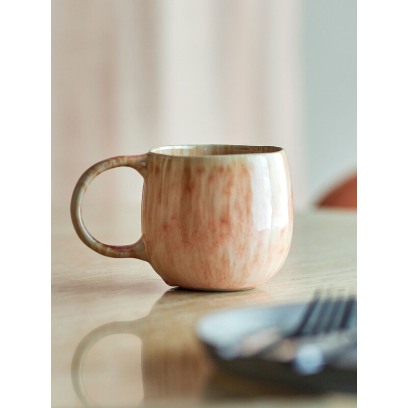 Bloomingville-collectie Roselyn kop Roze aardewerk