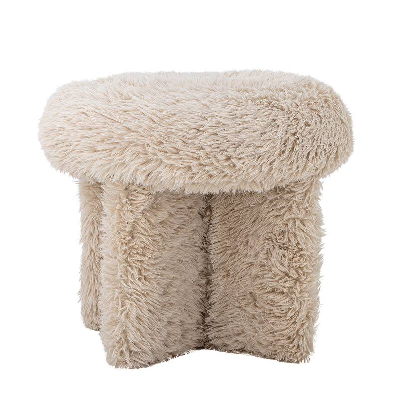 Bloomingville-collectie Frikka Pouf, Nature, Polyester