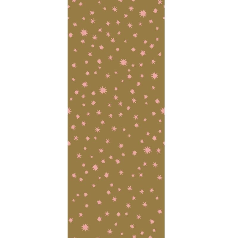 Meet Me at the Wall-collectie Kinderbehang Starry Night - Kaki - Joelle Wehkamp