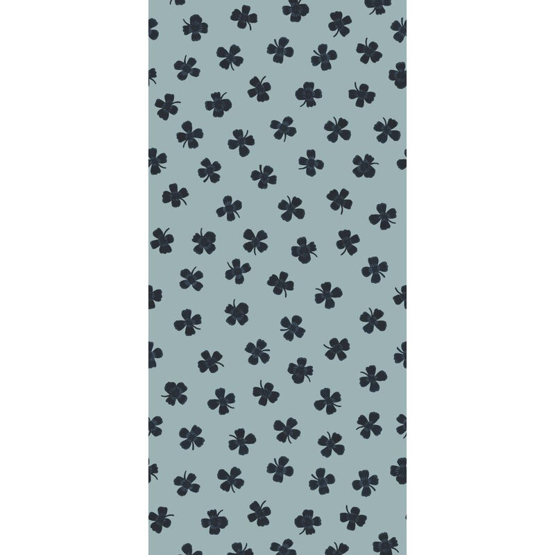 Meet Me at the Wall-collectie Behang Lucky Clover - Blue - Joelle Wehkamp