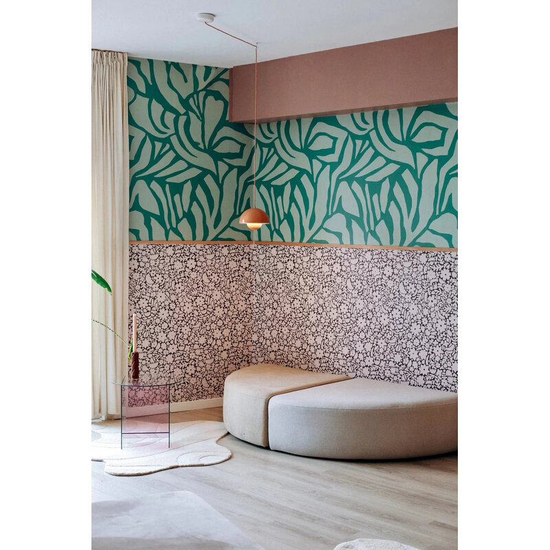 Meet Me at the Wall-collectie Behang  Flow Grean 1 - Sabine van Vessem