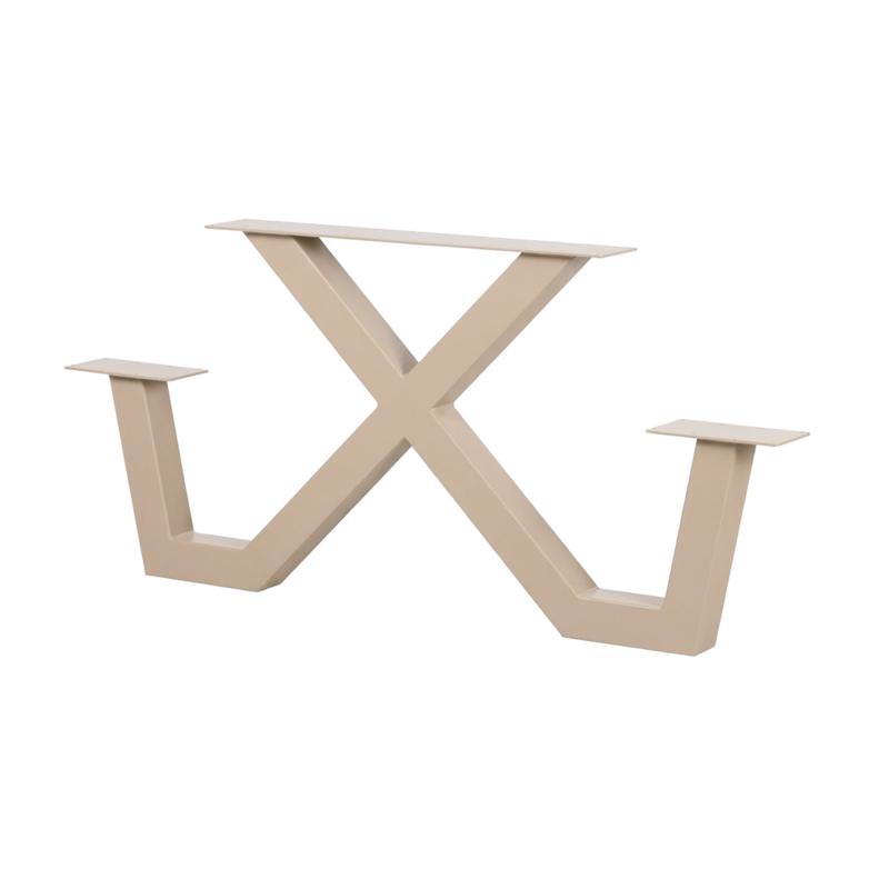 WOOOD-collectie Tablo Tuin X-Vorm Poot Picknick Metaal Zand 1 Stuks