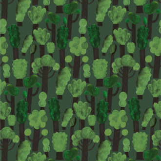 Meet Me at the Wall Kinderbehang Trees - Dark - Aniek Bartels