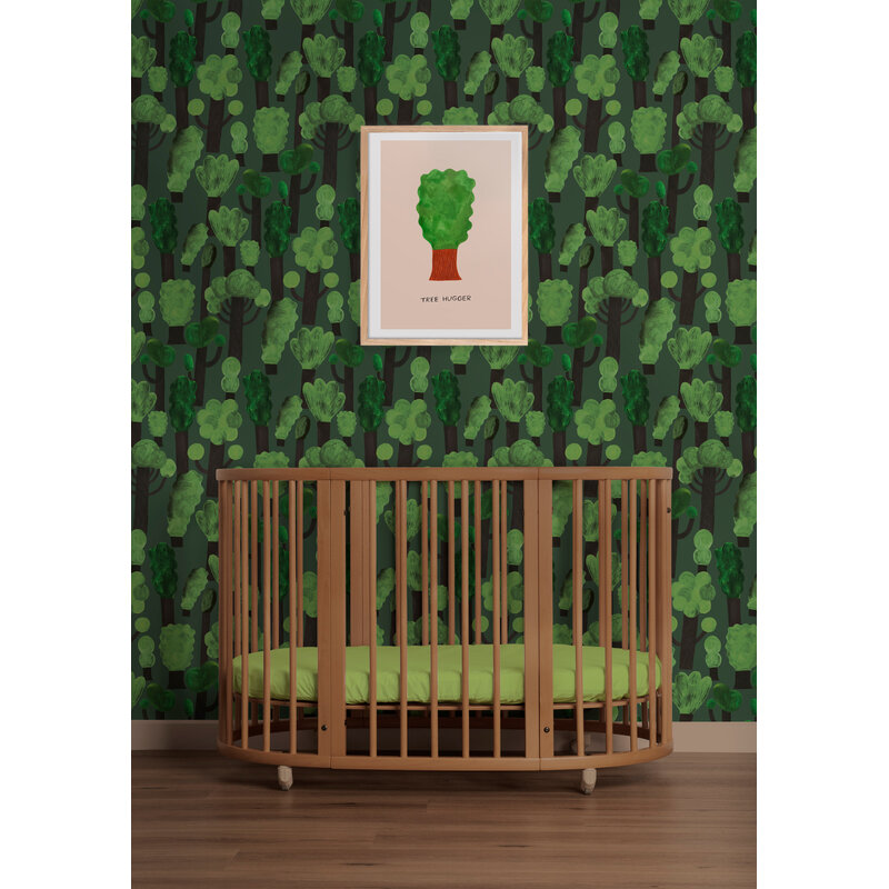 Meet Me at the Wall-collectie Kinderbehang Trees - Dark - Aniek Bartels