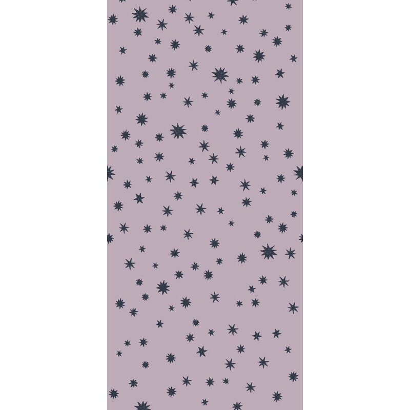 Meet Me at the Wall-collectie Kinderbehang Meet me at the Wall - Starry Night - Lilac - Joëlle Wehkamp