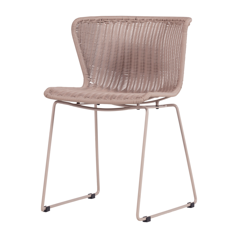 WOOOD-collectie Wings Tuinstoel Zand - Set Van 2