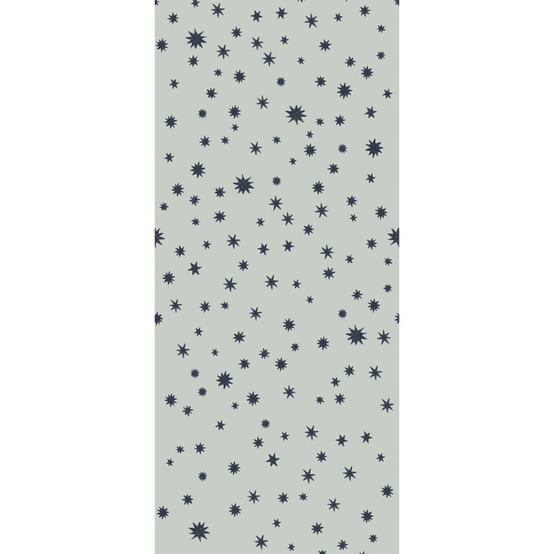 Meet Me at the Wall-collectie Kinderbehang Starry Night - Light blue - Joelle Wehkamp