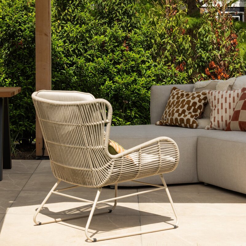 WOOOD-collectie Grace Tuin Loungestoel Staal/Touw Zand (Set Of 2)