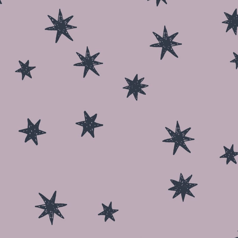 Meet Me at the Wall-collectie Kinderbehang Starry Night - Lilac - Joelle Wehkamp