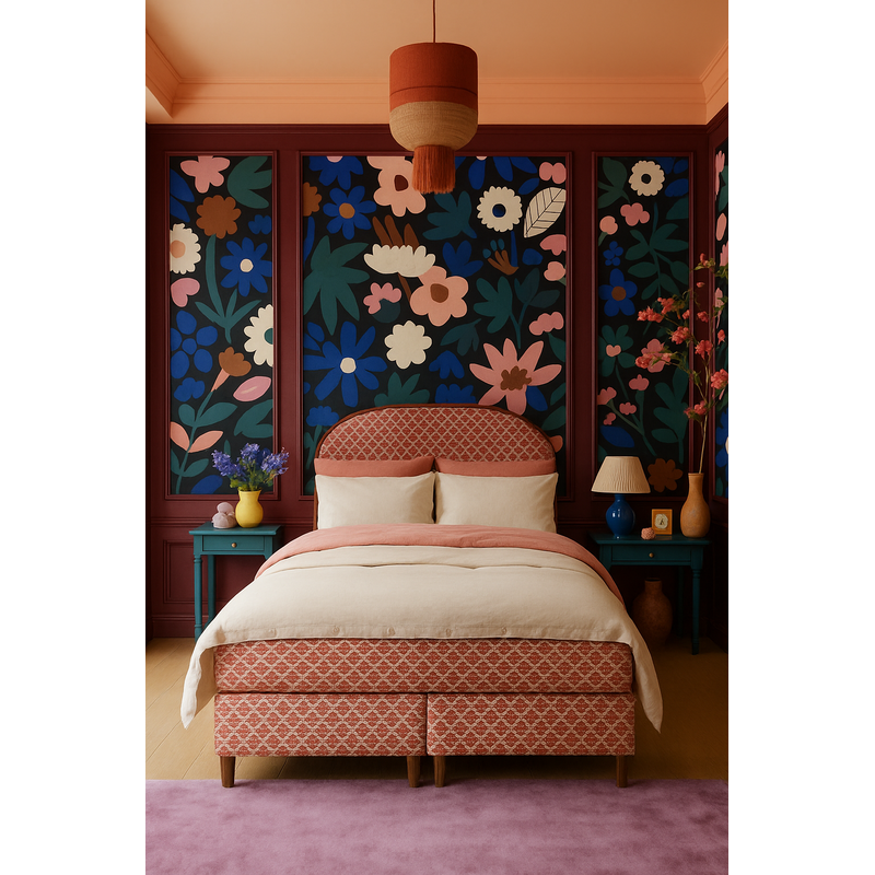 Meet Me at the Wall-collectie Behang Meet Me at the Wall -  Flowerplay Dark - Natural Noord