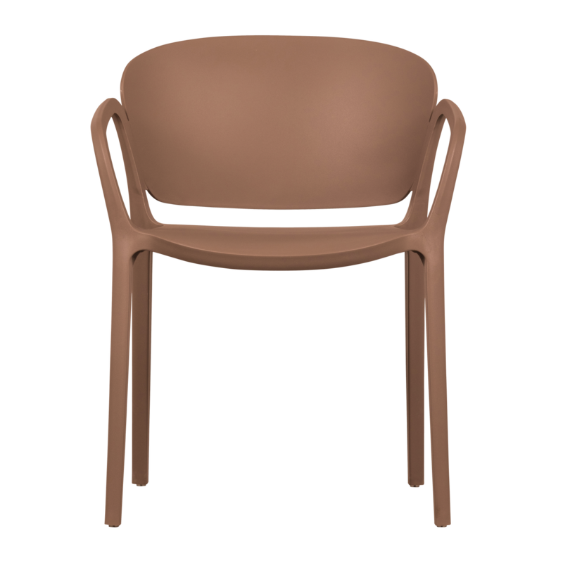 WOOOD-collectie Bent Plastic Garden Chair Salmon Pink (Set of 2)