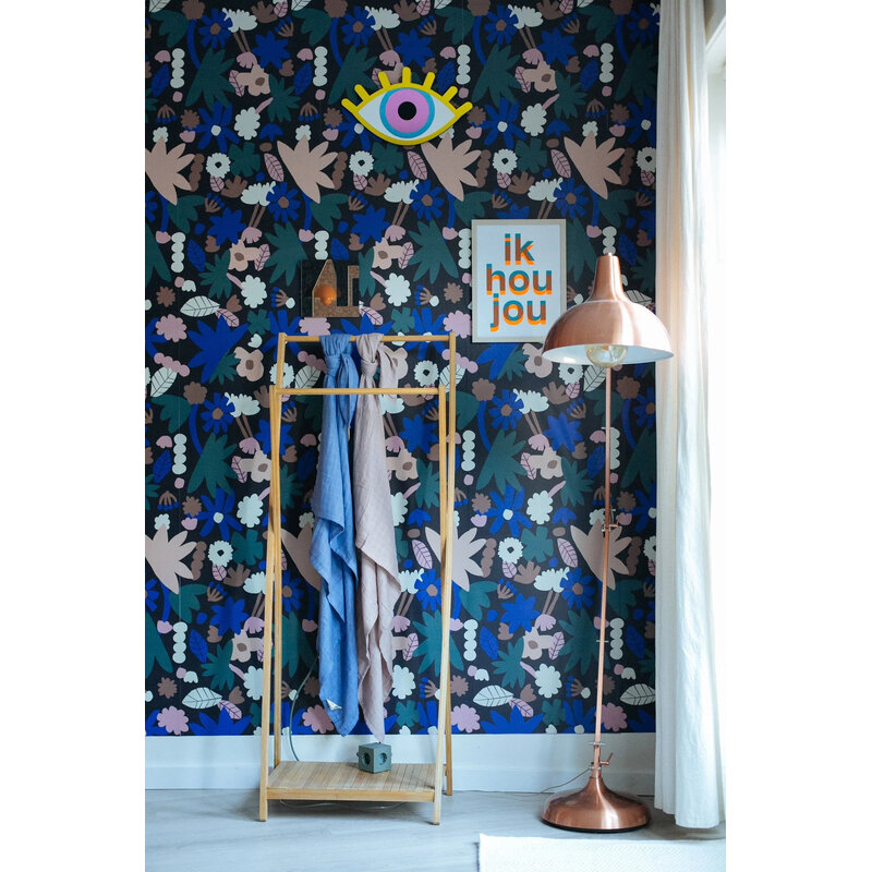 Meet Me at the Wall-collectie Behang Meet Me at the Wall -  Flowerplay Dark - Natural Noord